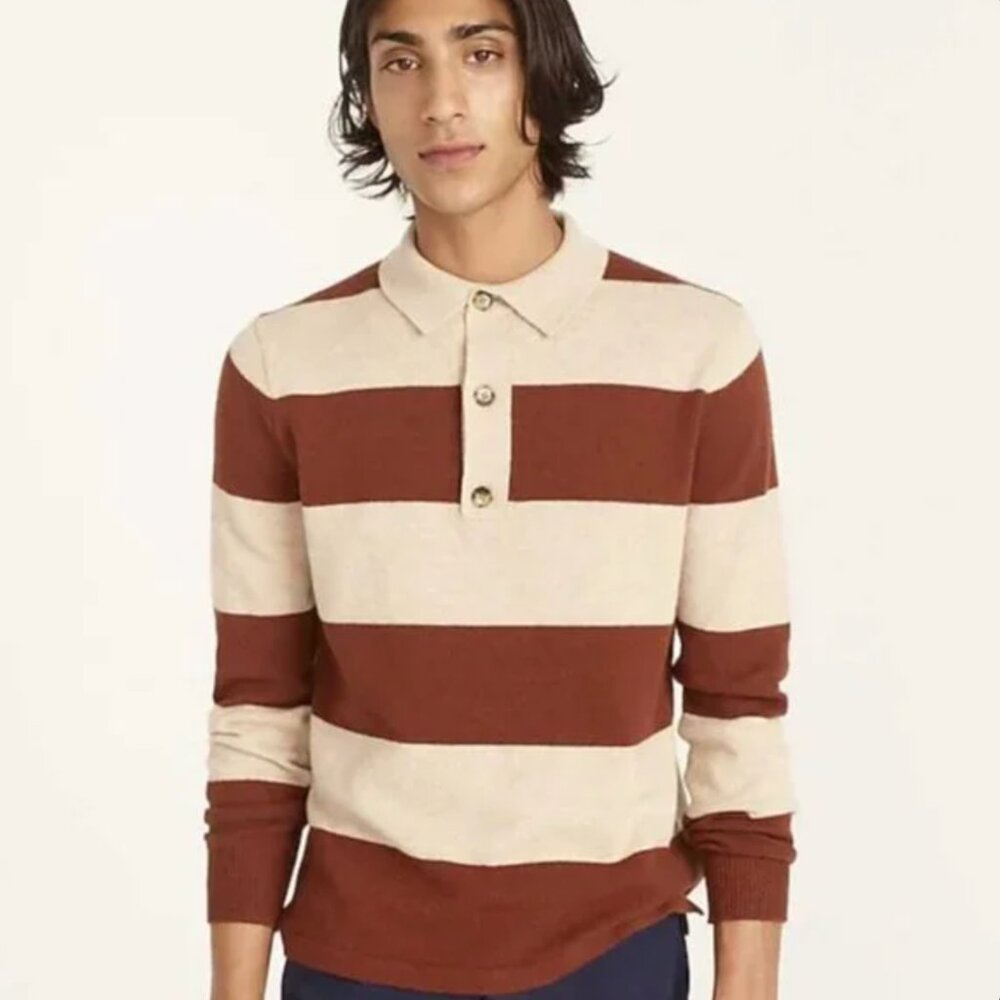 J. Crew Rugged Merino Rugby Sweater - Picture 7 of 8